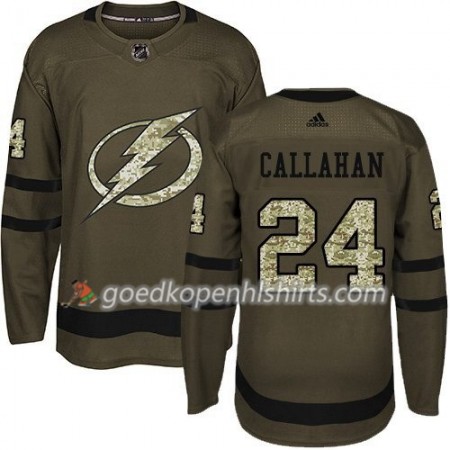 Tampa Bay Lightning Ryan Callahan 24 Adidas 2017-2018 Camo Groen Authentic Shirt - Mannen